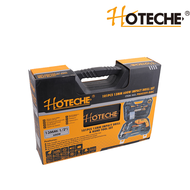 Набор ударных дрелей, 101 шт., 13 мм, 600 Вт